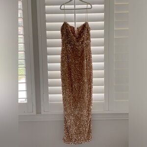 Sequin maxi dress, suits beautiful, very sparkly
